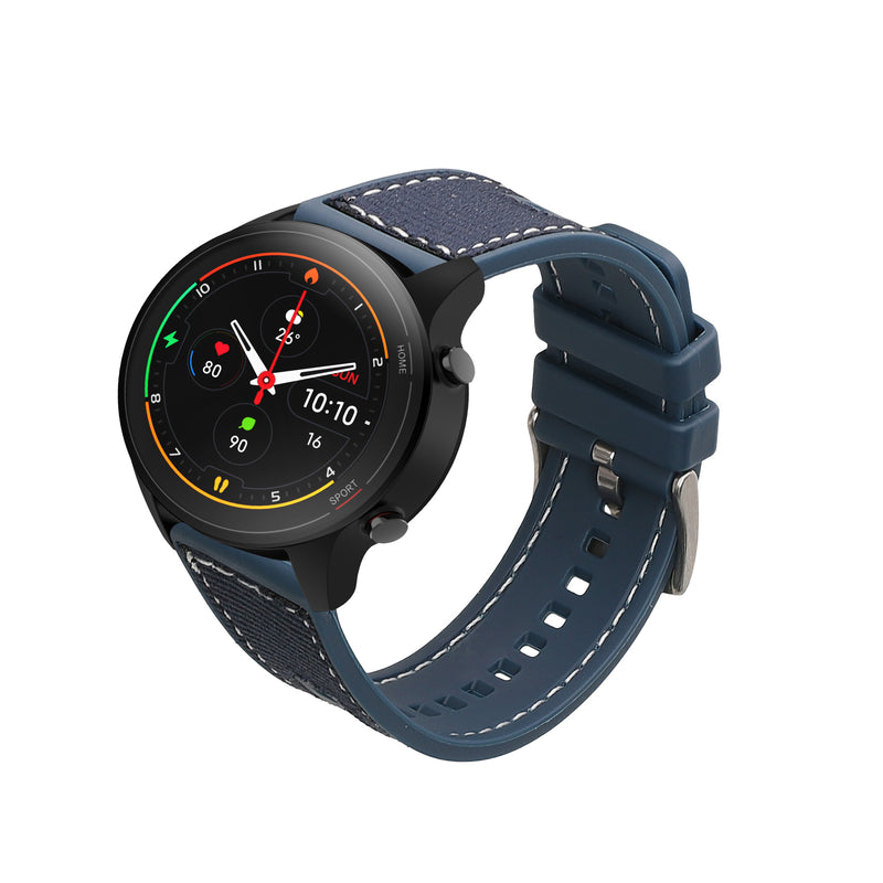 kwmobile Armband kompatibel mit Xiaomi Mi Watch Color Sport / S1 Active Band - Aus Nylon und Silikon - Fitnesstracker Sportarmband - Innenmaße 14 - 22 cm