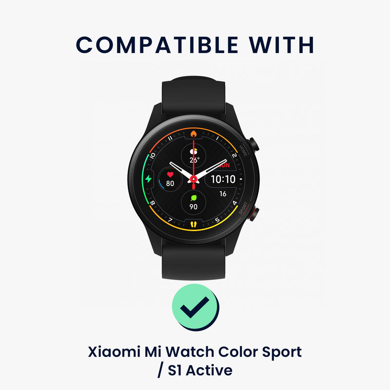 kwmobile Armband kompatibel mit Xiaomi Mi Watch Color Sport / S1 Active Band - Aus Nylon und Silikon - Fitnesstracker Sportarmband - Innenmaße 14 - 22 cm