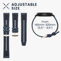kwmobile Armband kompatibel mit Xiaomi Mi Watch Color Sport / S1 Active Band - Aus Nylon und Silikon - Fitnesstracker Sportarmband - Innenmaße 14 - 22 cm