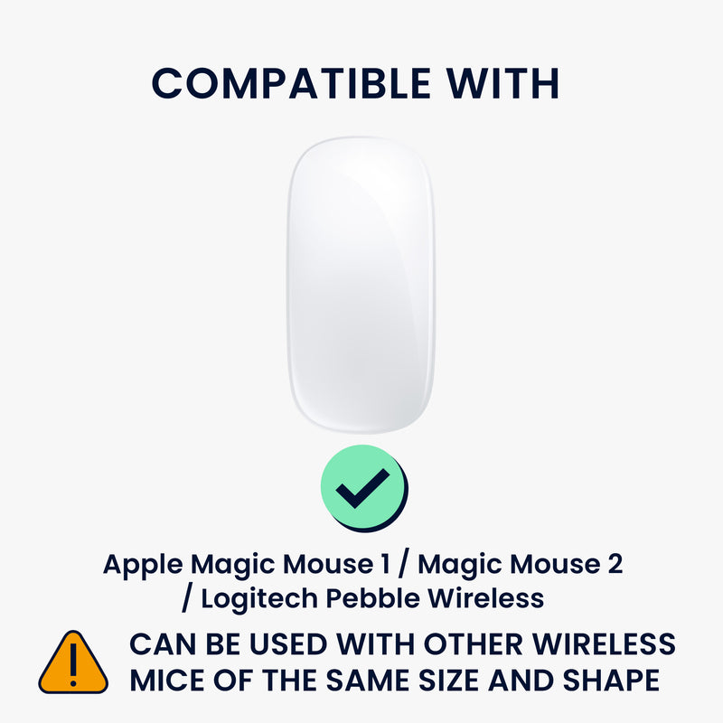 kwmobile Maus Schutzhülle kompatibel mit Apple Magic Mouse 1 / Magic Mouse 2 / Logitech Pebble Wireless Hülle - Hülle für PC Mouse - Cover für Computer Maus