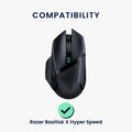 kwmobile Mouse Feet Sticker kompatibel mit Razer Basilisk X Hyper Speed Ersatz Glider - Mausfüße passgenau - Maus Glides