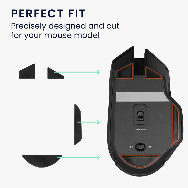 kwmobile Mouse Feet Sticker kompatibel mit Razer Basilisk X Hyper Speed Ersatz Glider - Mausfüße passgenau - Maus Glides