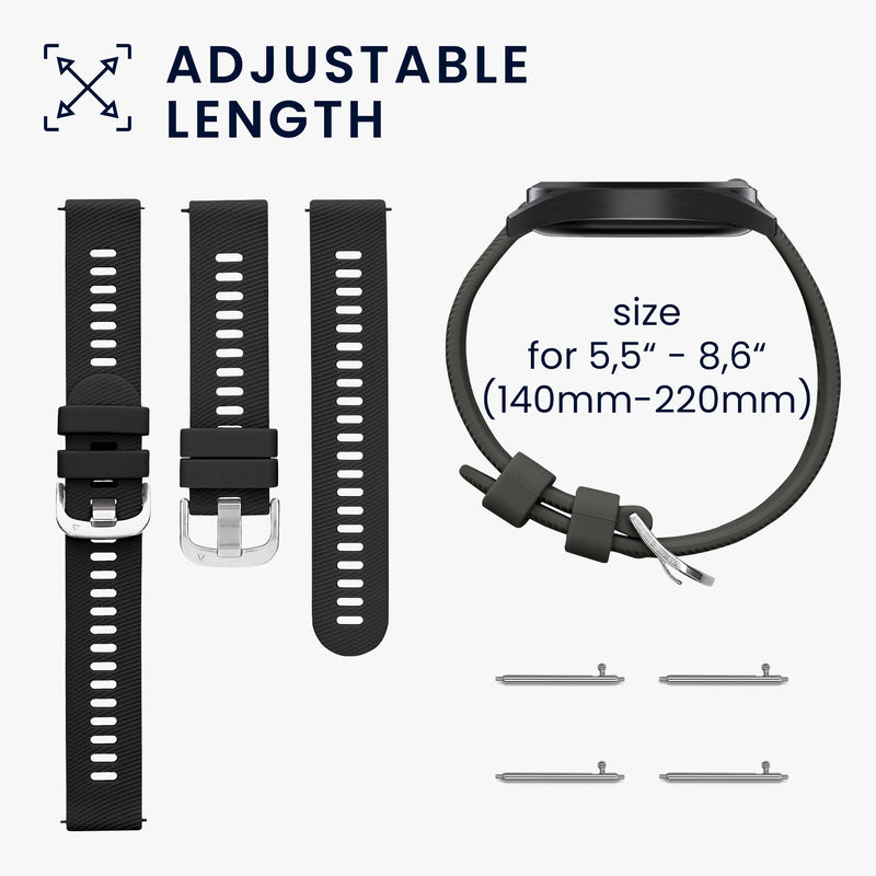 kwmobile Sportarmband kompatibel mit Garmin Forerunner 165 / Forerunner 165 Music Armband - Fitnesstracker Band Set