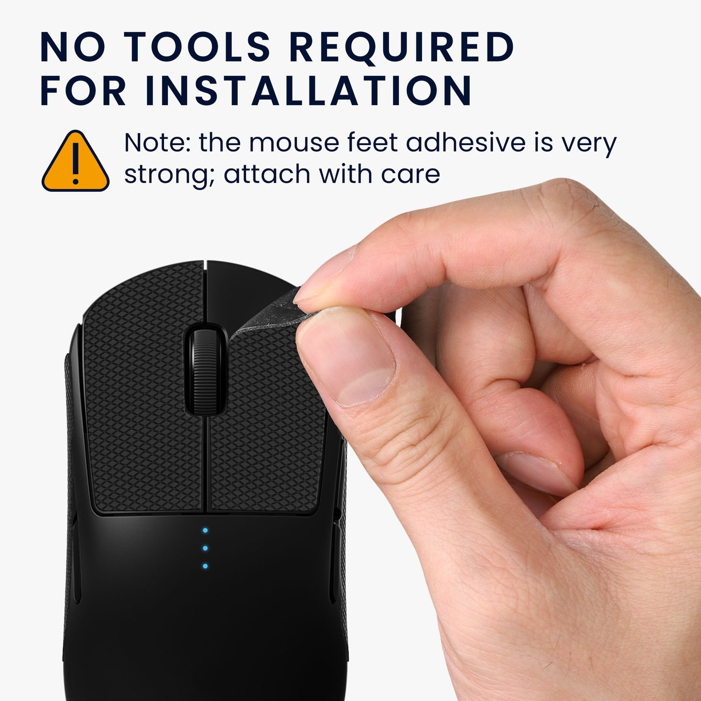 kwmobile Gaming Maus Grip Tape für Logitech G Pro Wireless Mouse Grip Tape Rutschfestes Griffband für PC Maus