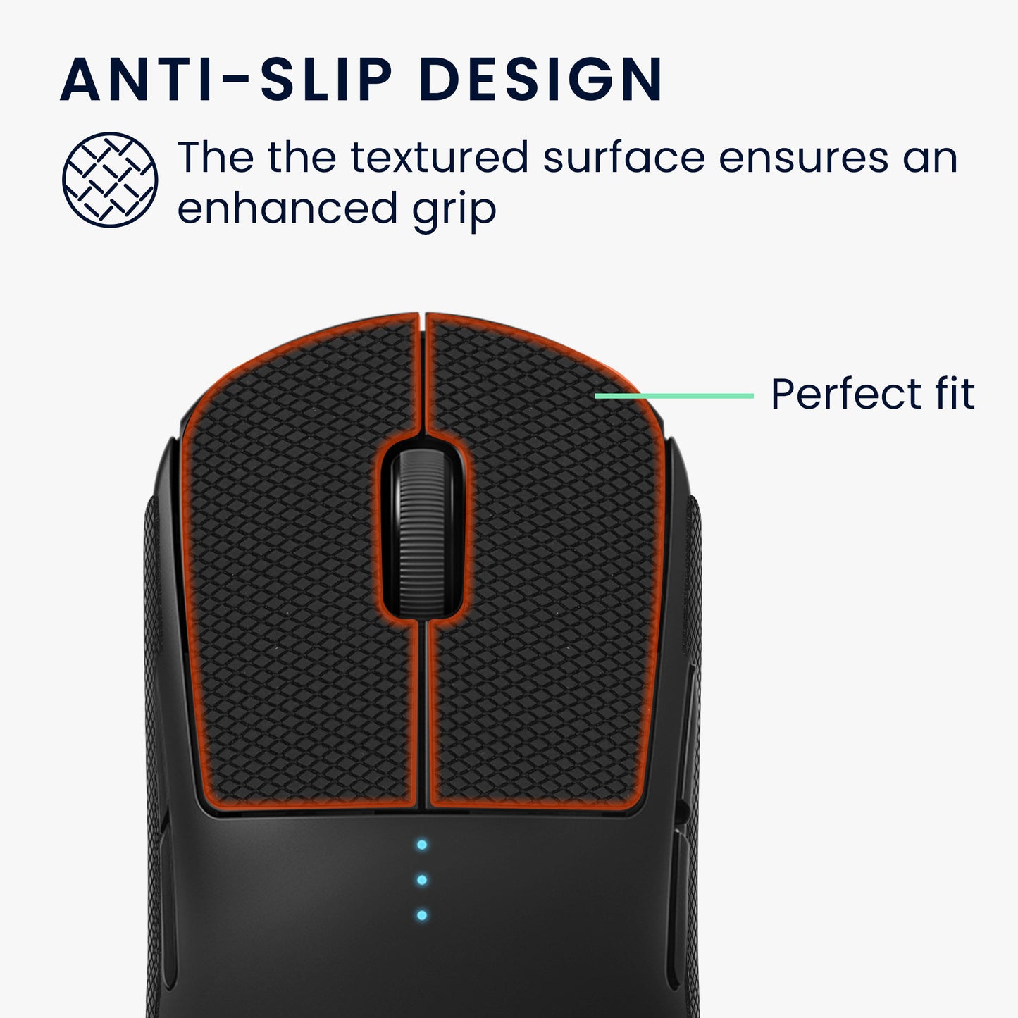 kwmobile Gaming Maus Grip Tape für Logitech G Pro Wireless Mouse Grip Tape Rutschfestes Griffband für PC Maus