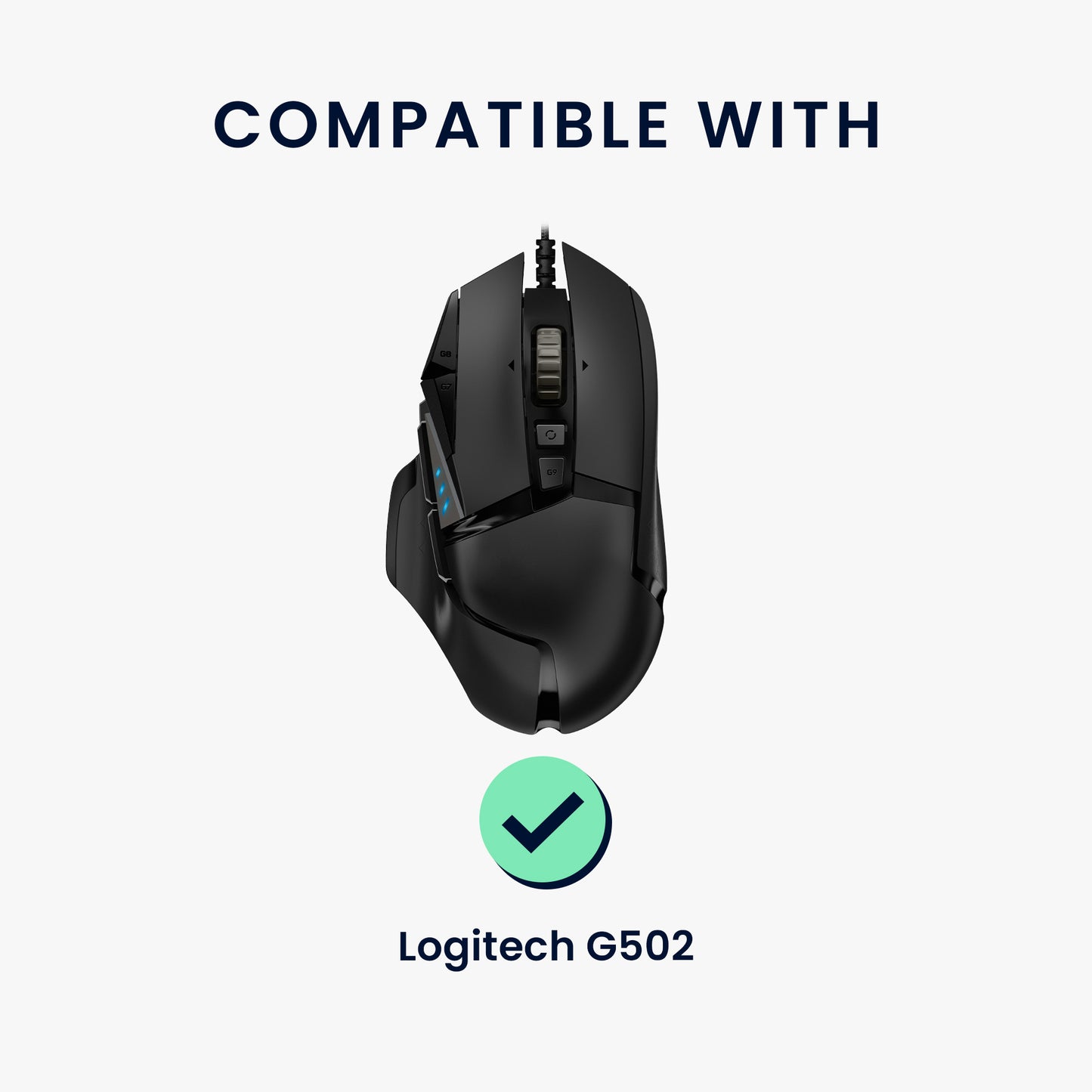 kwmobile Gaming Maus Grip Tape für Logitech G502 Mouse Grip Tape Rutschfestes Griffband für PC Maus