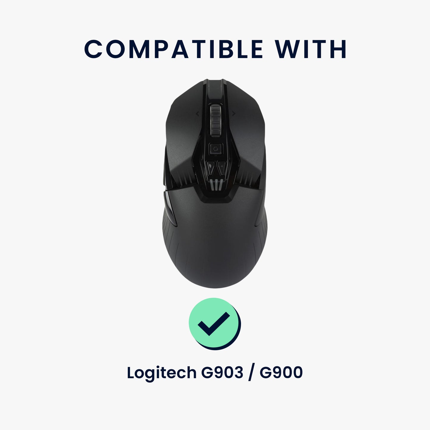 kwmobile Gaming Maus Grip Tape für Logitech G903 / G900 Mouse Grip Tape Rutschfestes Griffband für PC Maus