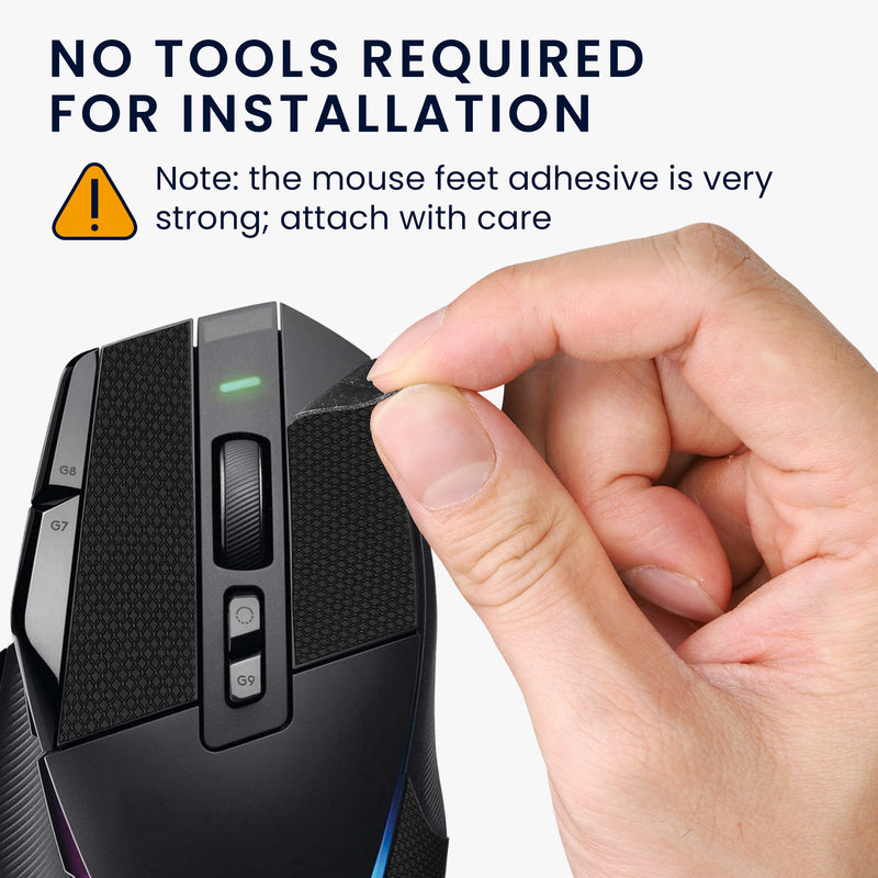 kwmobile Gaming Maus Grip Tape für Logitech G502 X Plus Mouse Grip Tape Rutschfestes Griffband für PC Maus