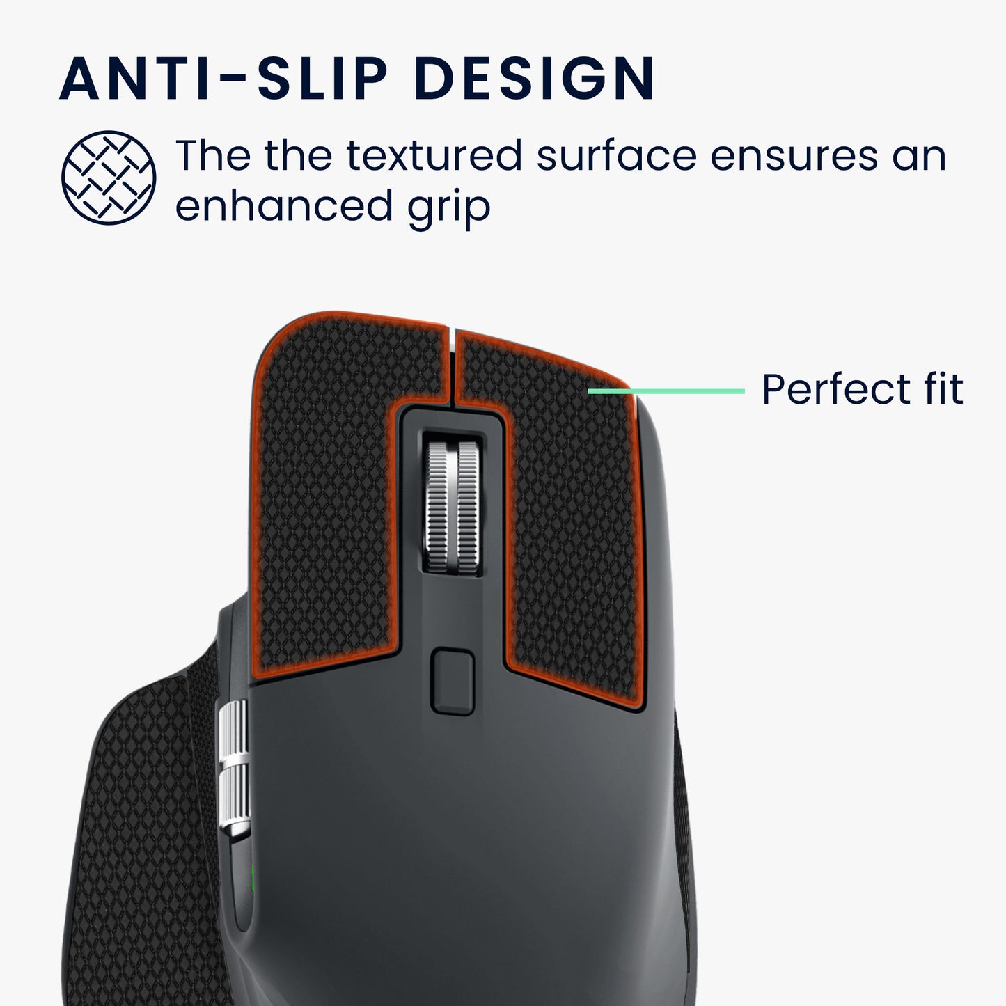 kwmobile Gaming Maus Grip Tape für Logitech MX Master 3S Mouse Grip Tape - Rutschfestes Griffband für PC Maus