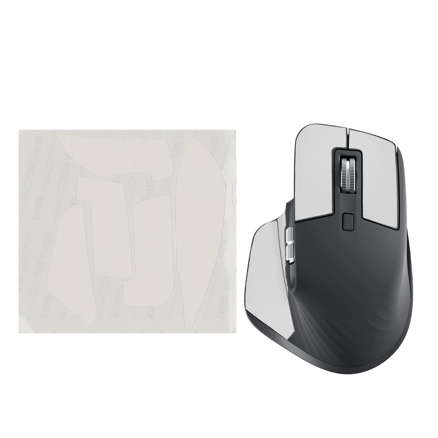 kwmobile Gaming Maus Grip Tape kompatibel mit Logitech MX Master 3S Maus - Rutschfestes Griffband für PC Maus - Weiß Weiß  