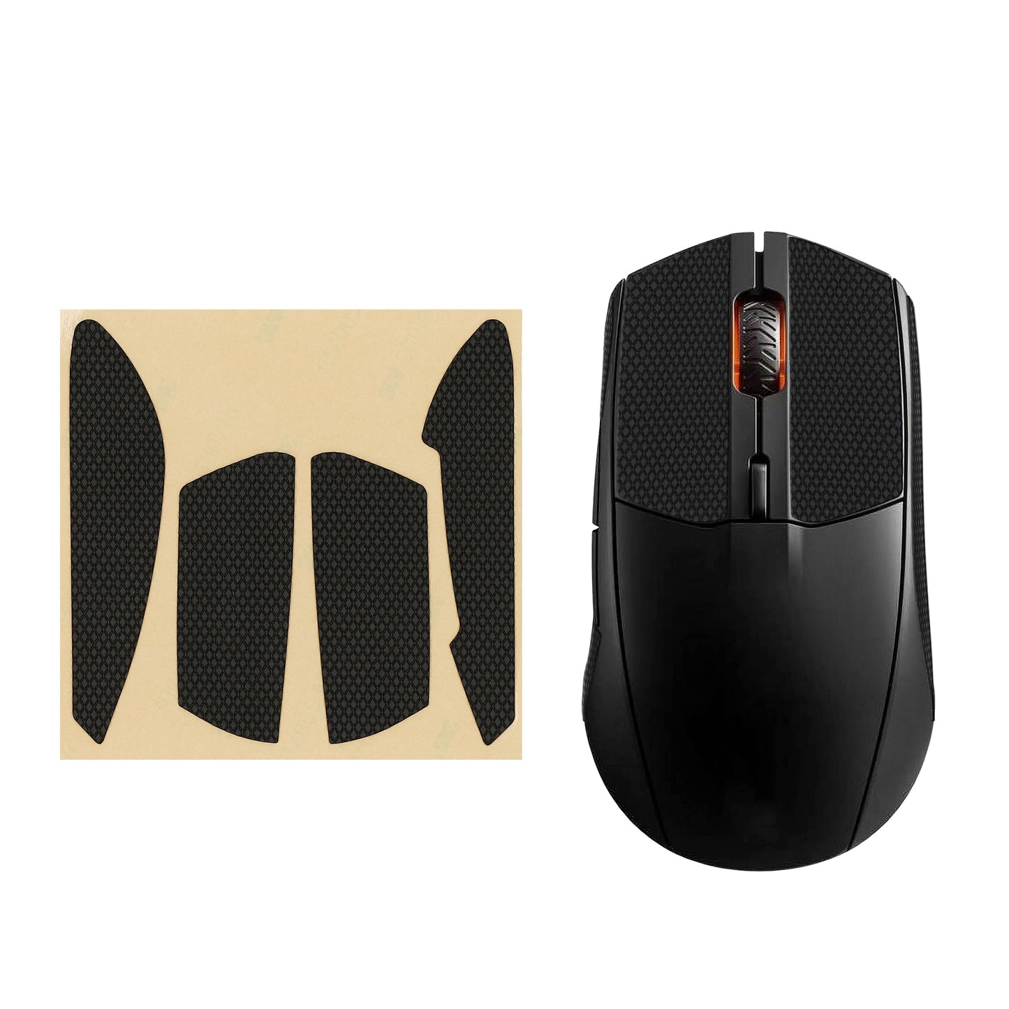 kwmobile Gaming Maus Grip Tape kompatibel mit SteelSeries Rival 3 Maus - Rutschfestes Griffband für PC Maus - Schwarz Schwarz  