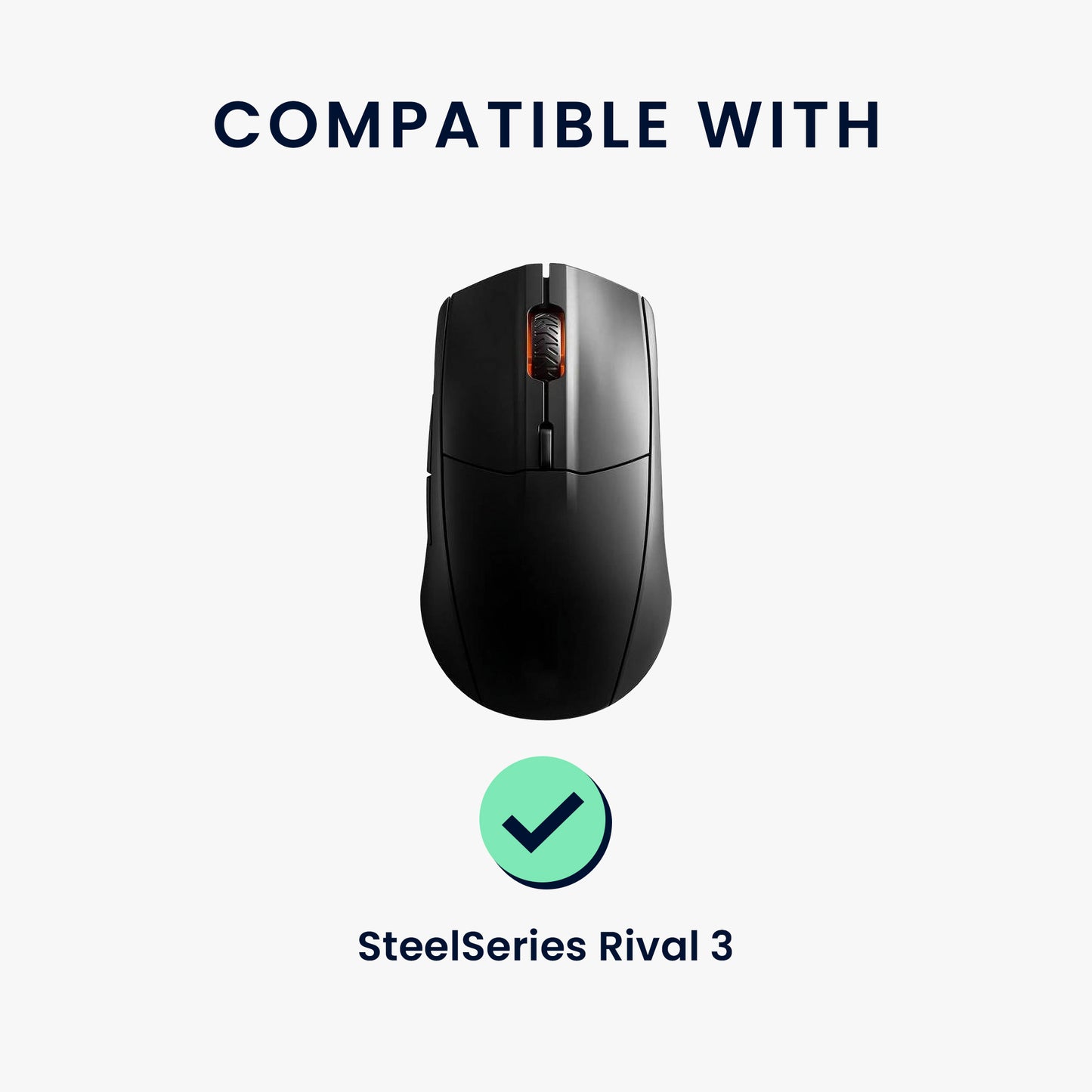 kwmobile Gaming Maus Grip Tape für SteelSeries Rival 3 Mouse Grip Tape Rutschfestes Griffband für PC Maus