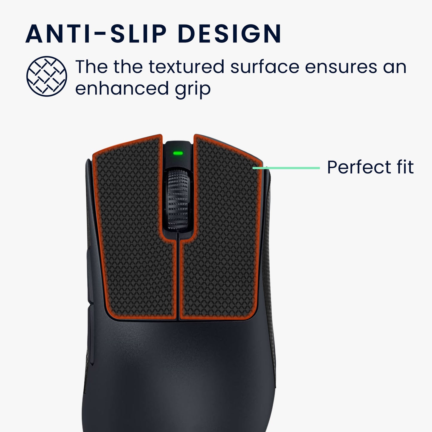 kwmobile Gaming Maus Grip Tape für Razer DeathAdder V3 Pro Mouse Grip Tape