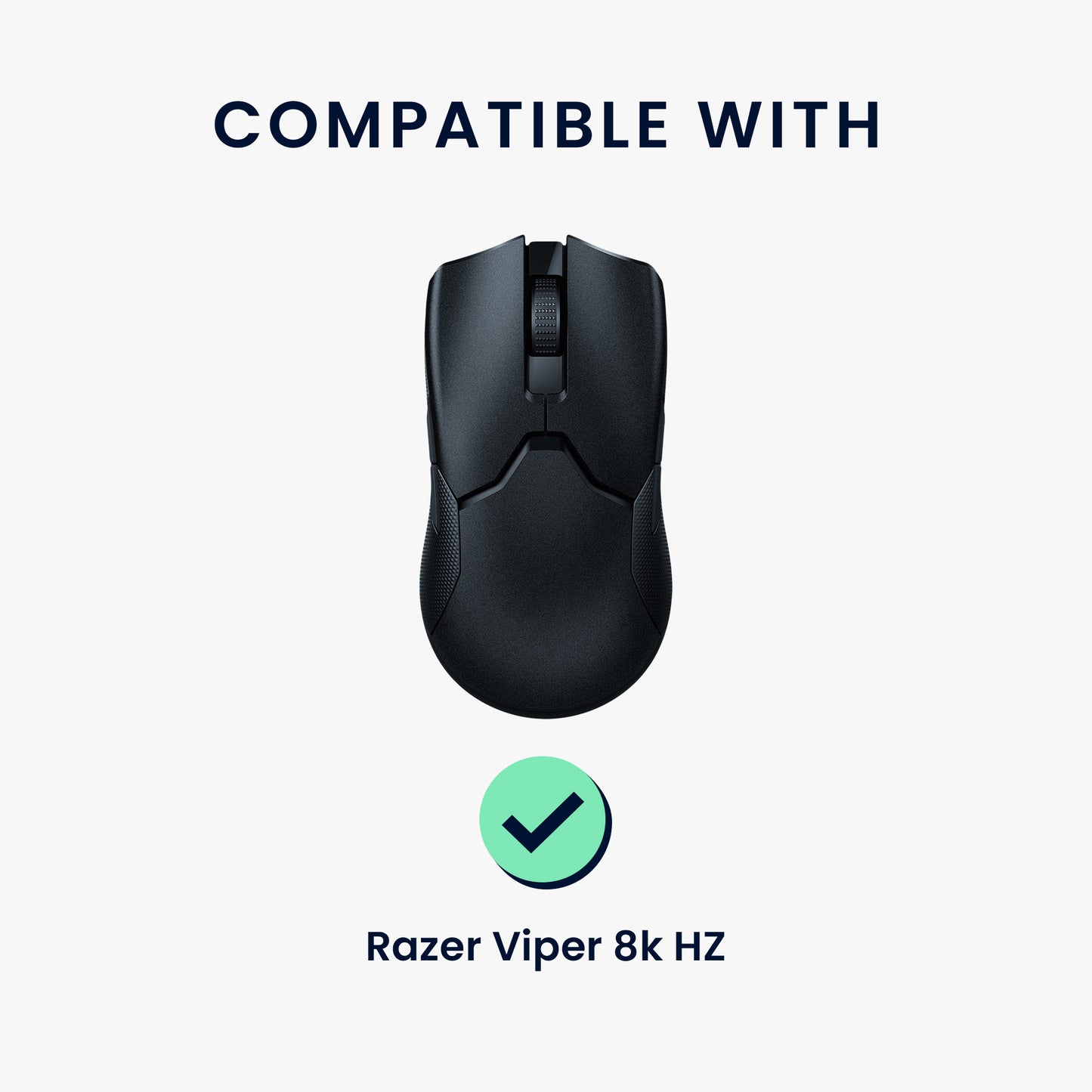 kwmobile Gaming Maus Grip Tape für Razer Viper 8k HZ Mouse Grip Tape Rutschfestes Griffband für PC Maus
