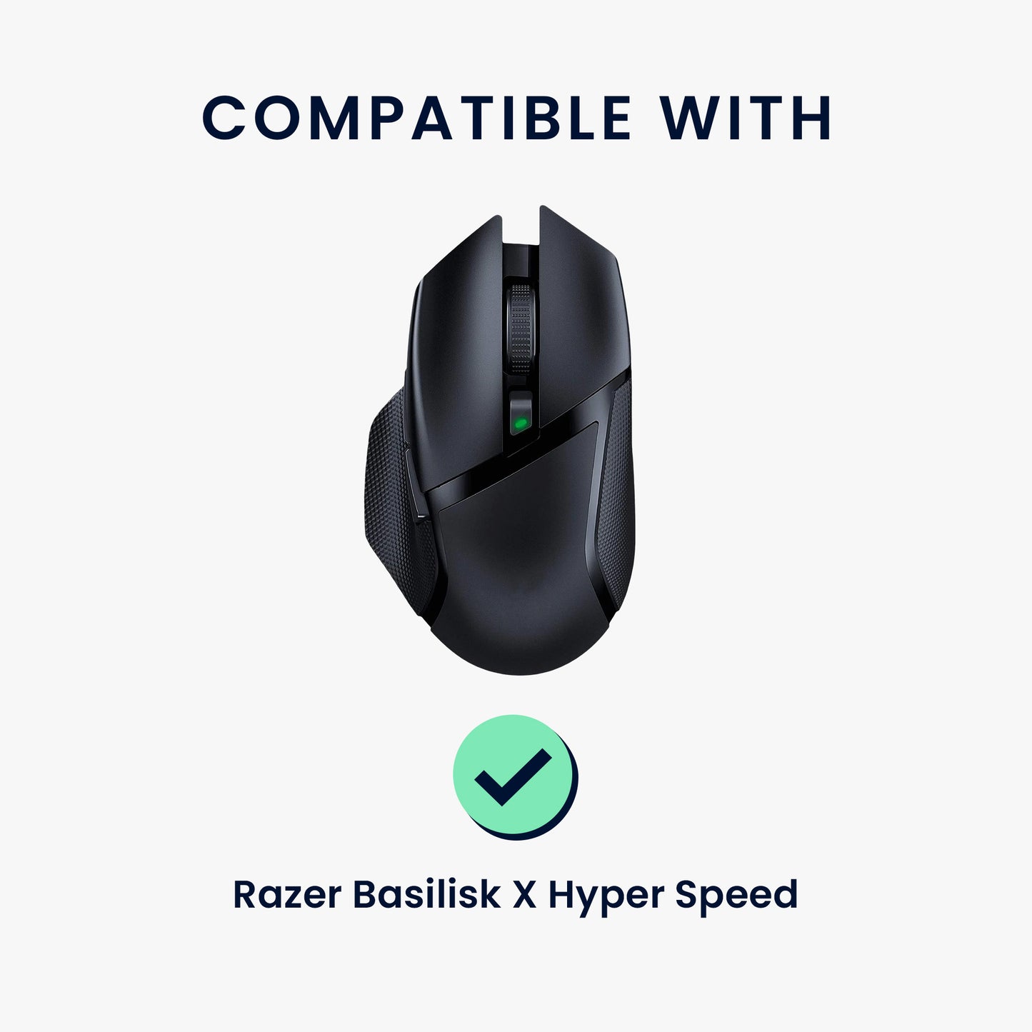 kwmobile Gaming Maus Grip Tape für Razer Basilisk X Hyper Speed Mouse Grip Tape - Rutschfestes Griffband für PC Maus