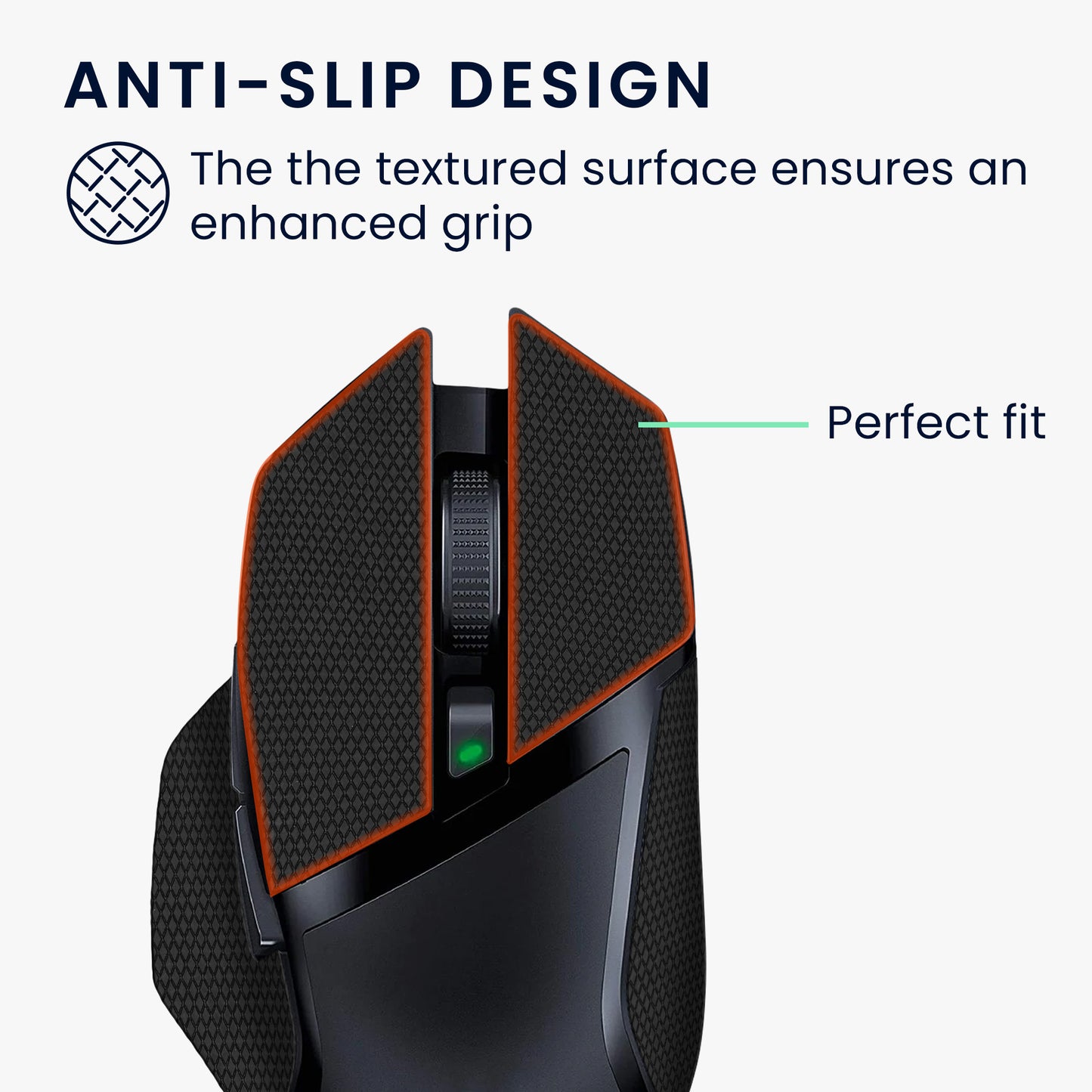 kwmobile Gaming Maus Grip Tape für Razer Basilisk X Hyper Speed Mouse Grip Tape - Rutschfestes Griffband für PC Maus