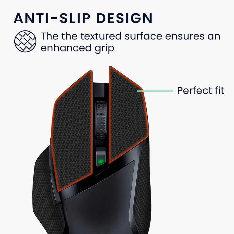 kwmobile Gaming Maus Grip Tape für Razer Basilisk X Hyper Speed Mouse Grip Tape - Rutschfestes Griffband für PC Maus