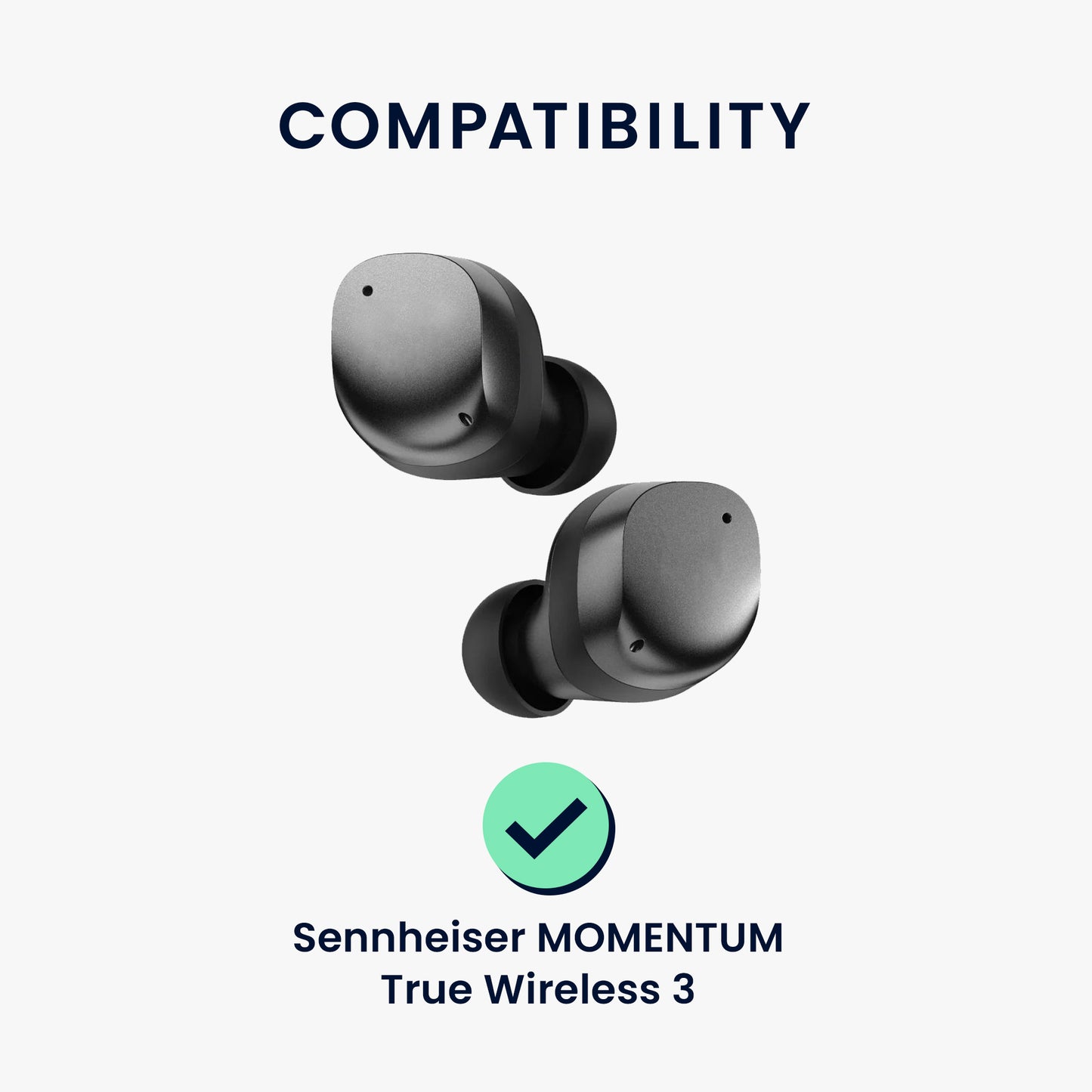 kwmobile Ersatz In Ear Kopfhörer kompatibel mit Sennheiser MOMENTUM True Wireless 3 Polster Ohrstöpsel In-Ear Ohrhörer