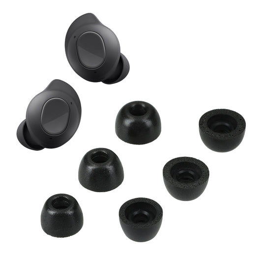 kwmobile 6x Ersatz In Ear Kopfhörer kompatibel mit Samsung Galaxy Buds FE - 3 Größen - Polster Ohrstöpsel In-Ear Ohrhörer - Schwarz Schwarz  