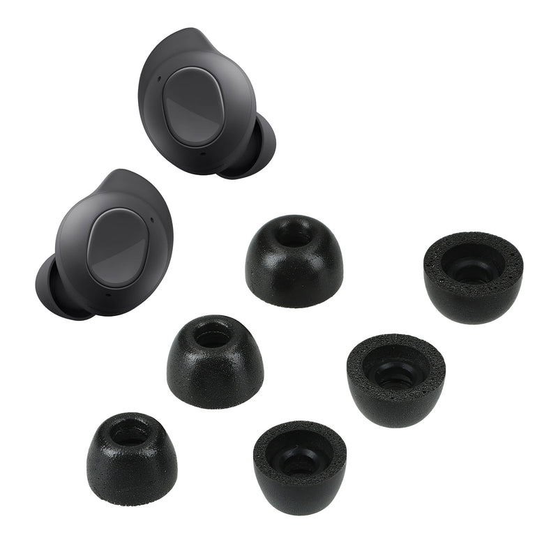 kwmobile 6x Ersatz In Ear Kopfhörer kompatibel mit Samsung Galaxy Buds FE - 3 Größen - Polster Ohrstöpsel In-Ear Ohrhörer - Schwarz Schwarz  