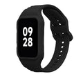kwmobile Sportarmband kompatibel mit Xiaomi Smart Band 8 Pro / Band 9 Pro / Redmi Watch 5 / Redmi Watch 4 - Armband TPU Silikon für Fitnesstracker - mit Schutz Bumper Schwarz Schwarz  