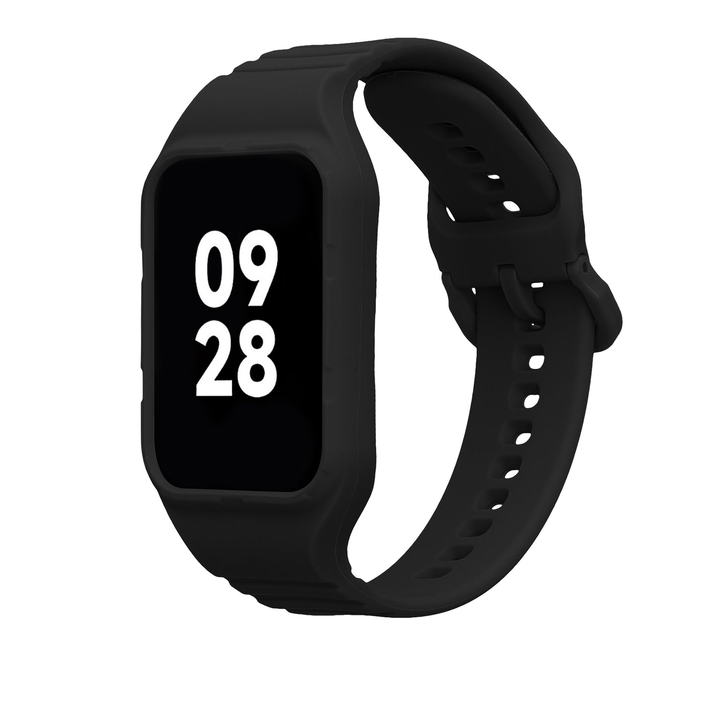 kwmobile Sportarmband kompatibel mit Xiaomi Smart Band 8 Pro / Band 9 Pro / Redmi Watch 5 / Redmi Watch 4 - Armband TPU Silikon für Fitnesstracker - mit Schutz Bumper Schwarz Schwarz  