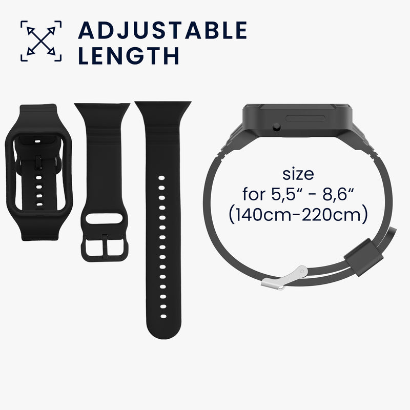 kwmobile Sportarmband kompatibel mit Xiaomi Smart Band 8 Pro / Band 9 Pro / Redmi Watch 5 / Redmi Watch 4 - Armband für Fitnesstracker - mit Schutz Bumper