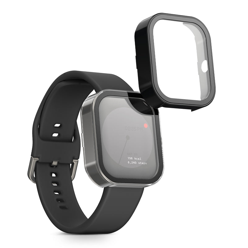 kwmobile Glas Hülle für CMF by Nothing Watch Pro (D395) Schutzhülle Fullbody Fitnesstracker Case Set