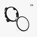 kwmobile Cover kompatibel mit Garmin Forerunner 165 / Forerunner 165 Music Hülle Fullbody Fitnesstracker Case Set aus Glas