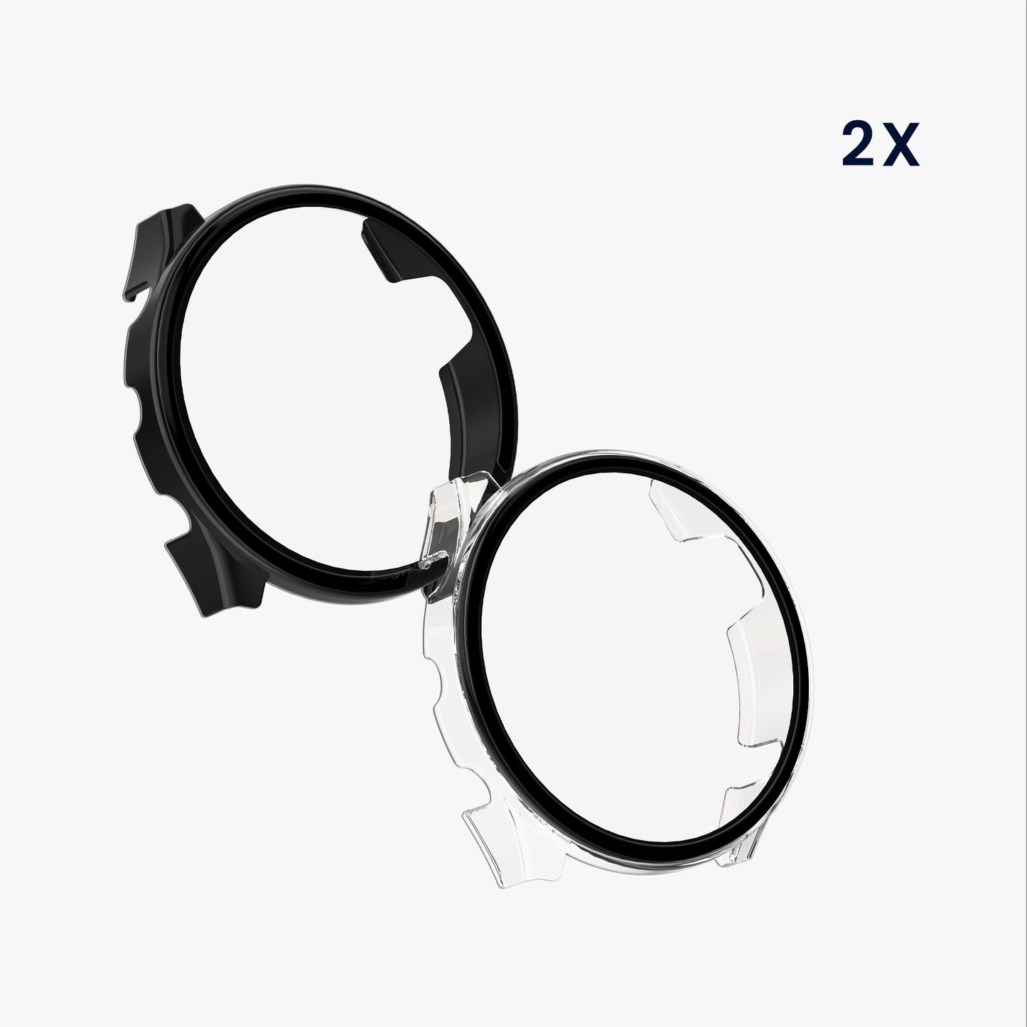 kwmobile Cover kompatibel mit Garmin Forerunner 165 / Forerunner 165 Music Hülle Fullbody Fitnesstracker Case Set aus Glas