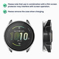 kwmobile Cover kompatibel mit Garmin Forerunner 165 / Forerunner 165 Music Hülle Fullbody Fitnesstracker Case Set aus Glas