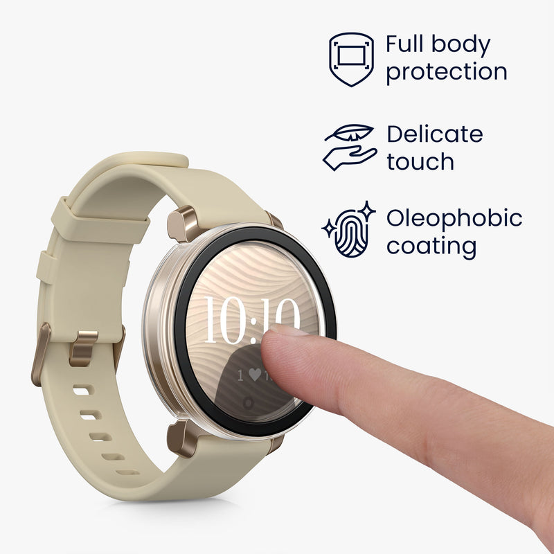 kwmobile Glas Hülle für Garmin Lily 2 Schutzhülle Fullbody Fitnesstracker Case Set