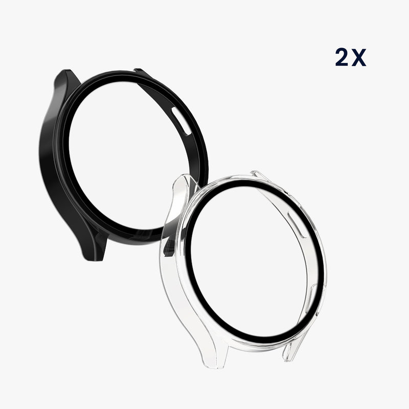 kwmobile Glas Hülle für Xiaomi Watch 2 Schutzhülle Fullbody Fitnesstracker Case Set