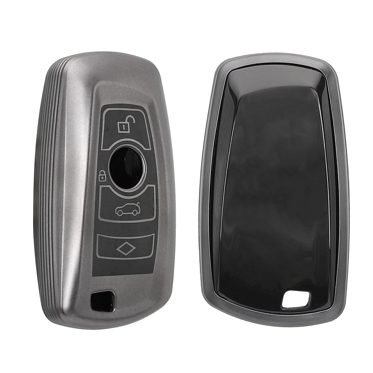 kwmobile Autoschlüssel Hülle kompatibel mit BMW 3-Tasten Funk Autoschlüssel (nur Keyless Go) - Schlüsselhülle Silikon Cover