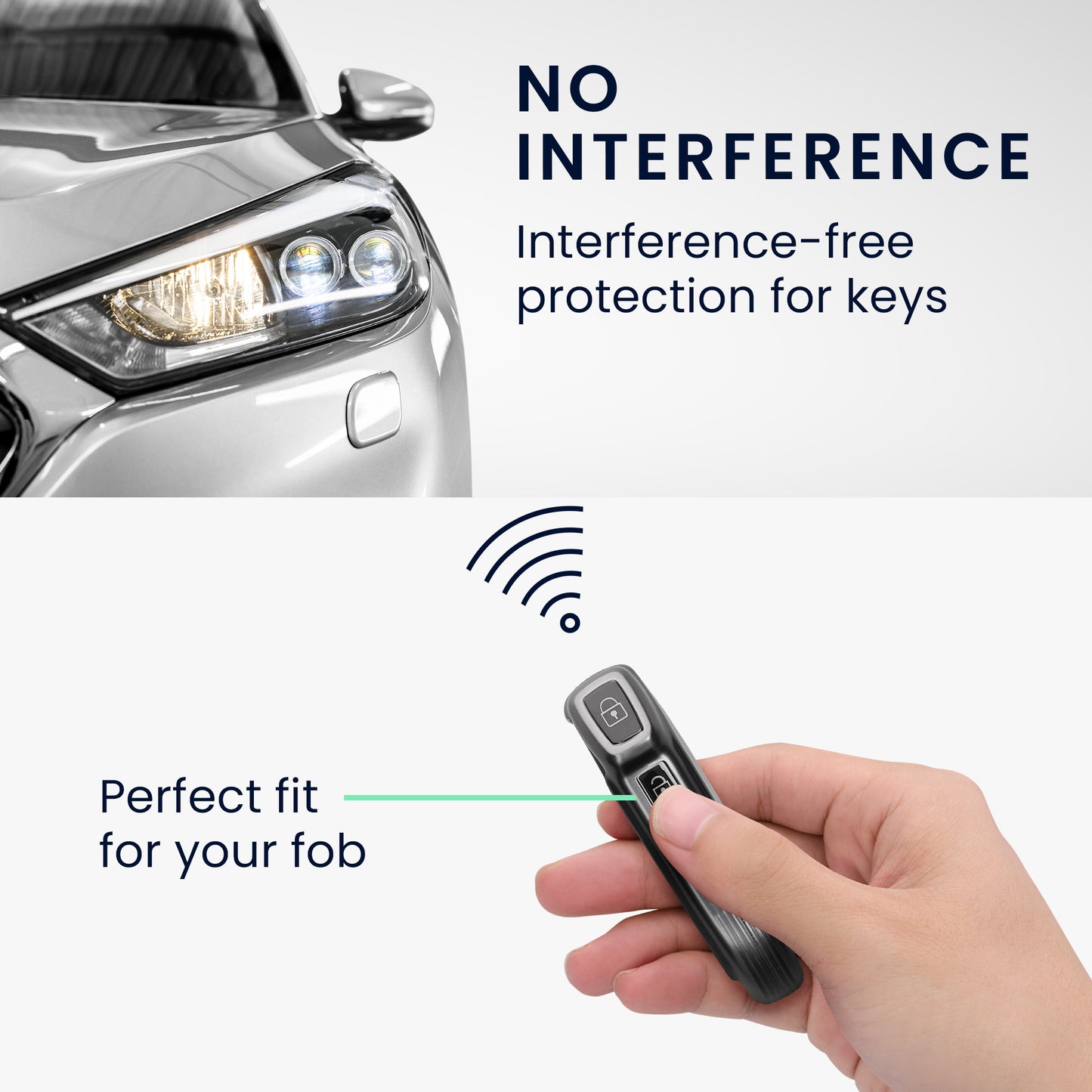 kwmobile Autoschlüssel Hülle kompatibel mit Kia 3-Tasten Smart Key Autoschlüssel - Schlüsselhülle Silikon Cover