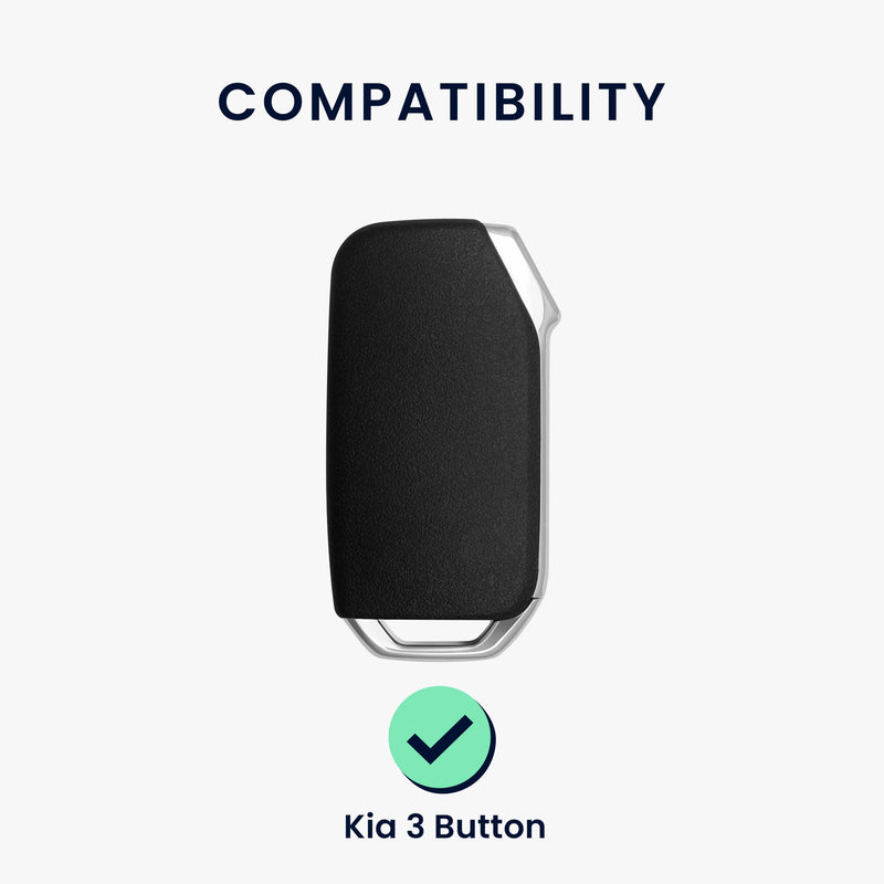 kwmobile Autoschlüssel Hülle kompatibel mit Kia 3-Tasten Smart Key Autoschlüssel - Schlüsselhülle Silikon Cover