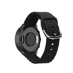 kwmobile Ersatzarmband geflochten kompatibel mit Garmin Forerunner 55 Armband - geflochtenes Smartwatch Band aus Silikon - Schwarz Schwarz  
