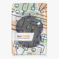kwmobile Mauspad mit Handgelenkstütze - Mausunterlage mit Handgelenkauflage aus Polyester und Silikon - Maus Pad mit Handballenauflage Büro Gaming Schreibtisch