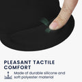 kwmobile Mauspad mit Handgelenkstütze - Mausunterlage mit Handgelenkauflage aus Polyester und Silikon - Maus Pad mit Handballenauflage Büro Gaming Schreibtisch