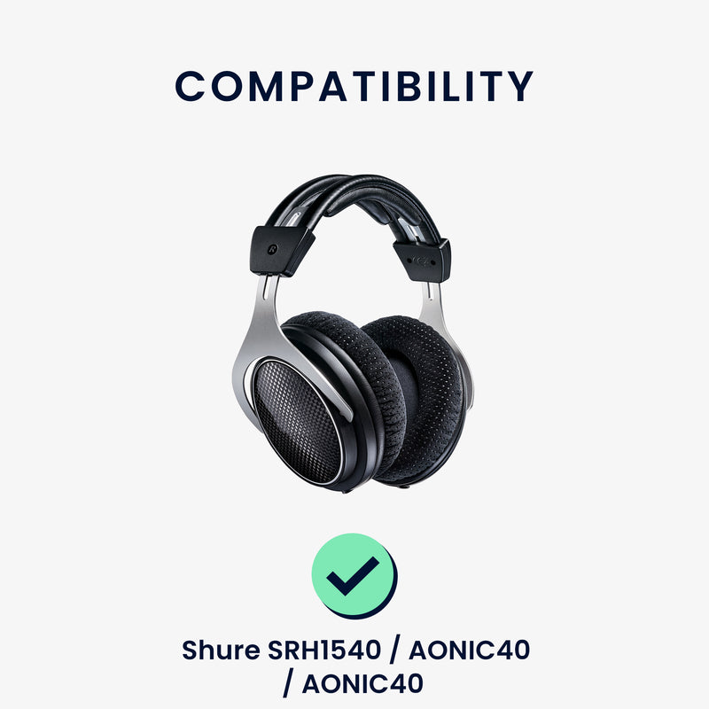 kwmobile Ohr Polster für Shure AONIC 50 / SRH 1540 Ohrpolster Ersatz Kopfhörer Ersatzteile Over Ear Headphones