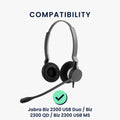 kwmobile Ohr Polster für Jabra Biz 2300 USB Duo / Biz 2300 QD / Biz 2300 USB MS Ohrpolster Ersatz Ohrpolster Kopfhörer Ersatzteile Kopfhörer Ersatzpolster für Over Ear Headphones