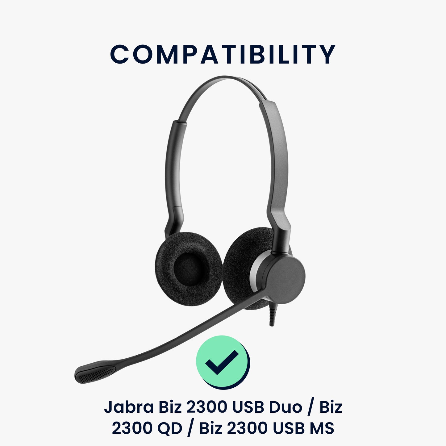 kwmobile Ohr Polster für Jabra Biz 2300 USB Duo / Biz 2300 QD / Biz 2300 USB MS Ohrpolster Ersatz Ohrpolster Kopfhörer Ersatzteile Kopfhörer Ersatzpolster für Over Ear Headphones