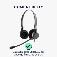 kwmobile Ohr Polster für Jabra Biz 2300 USB Duo / Biz 2300 QD / Biz 2300 USB MS Ohrpolster Ersatz Ohrpolster Kopfhörer