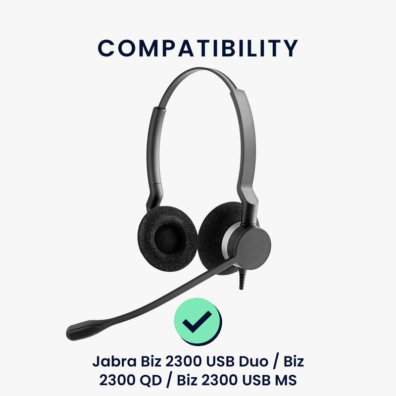 kwmobile Ohr Polster für Jabra Biz 2300 USB Duo / Biz 2300 QD / Biz 2300 USB MS Ohrpolster Ersatz Ohrpolster Kopfhörer Ersatzteile Kopfhörer Ersatzpolster für Over Ear Headphones