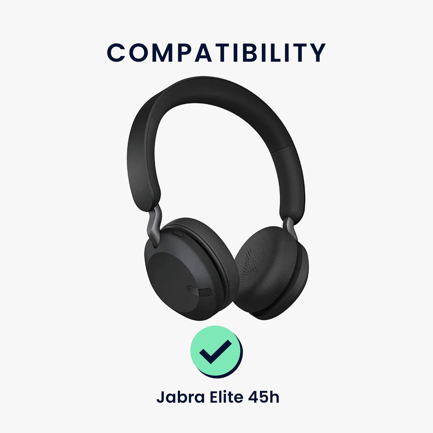 2x Ohrpolster für Jabra Jabra Elite 45h / Evolve2 65 / Evolve2 40