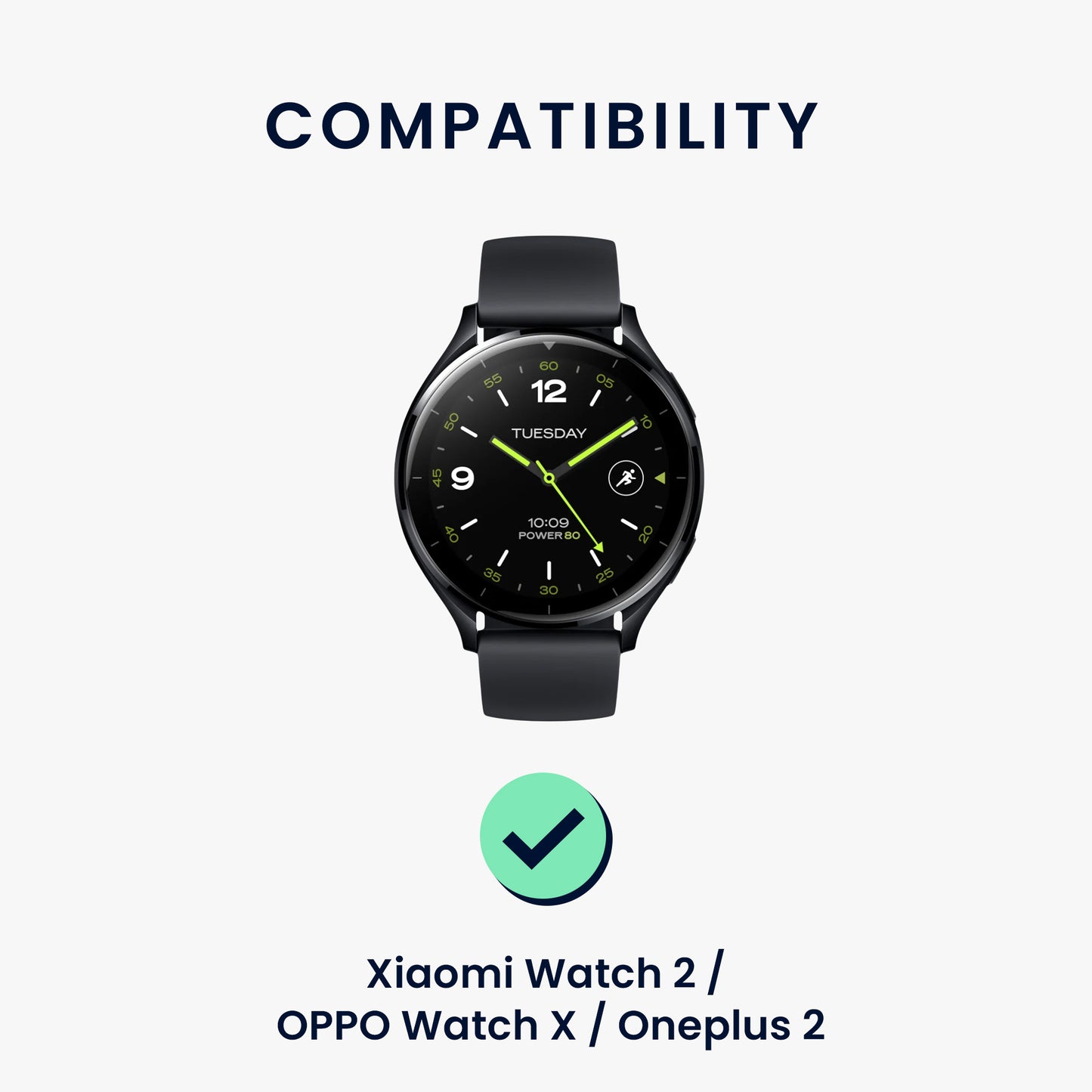 kwmobile Uhrenarmband für Xiaomi Watch 2 / OPPO Watch X / Oneplus 2 Armband - Fitnesstracker Band Set - Ersatzarmband Smartwatch