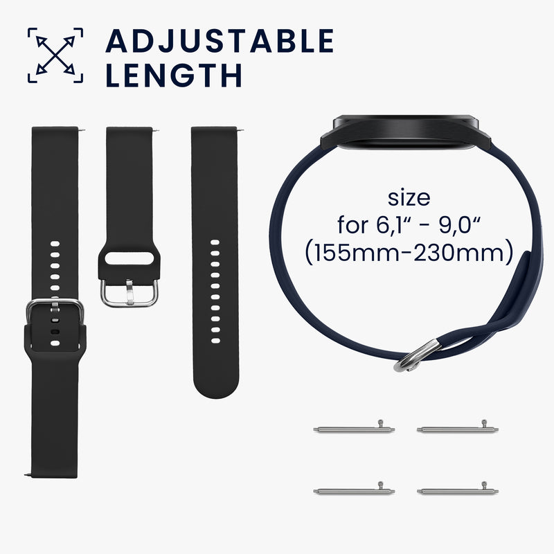kwmobile Uhrenarmband für Xiaomi Watch 2 / OPPO Watch X / Oneplus 2 Armband - Fitnesstracker Band Set - Ersatzarmband Smartwatch