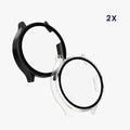 kwmobile Glas Hülle für OnePlus Watch 2 / OPPO Watch X Schutzhülle Fullbody Fitnesstracker Case Set