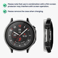 kwmobile Glas Hülle für OnePlus Watch 2 / OPPO Watch X Schutzhülle Fullbody Fitnesstracker Case Set
