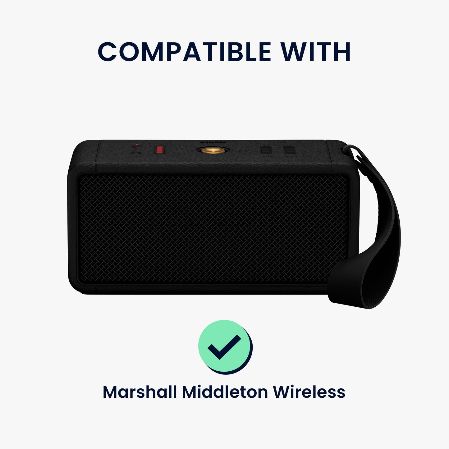 kwmobile Schutzhülle kompatibel mit Marshall Middleton Wireless Hülle - Staubhülle für Mini Lautsprecher - Speaker Cover